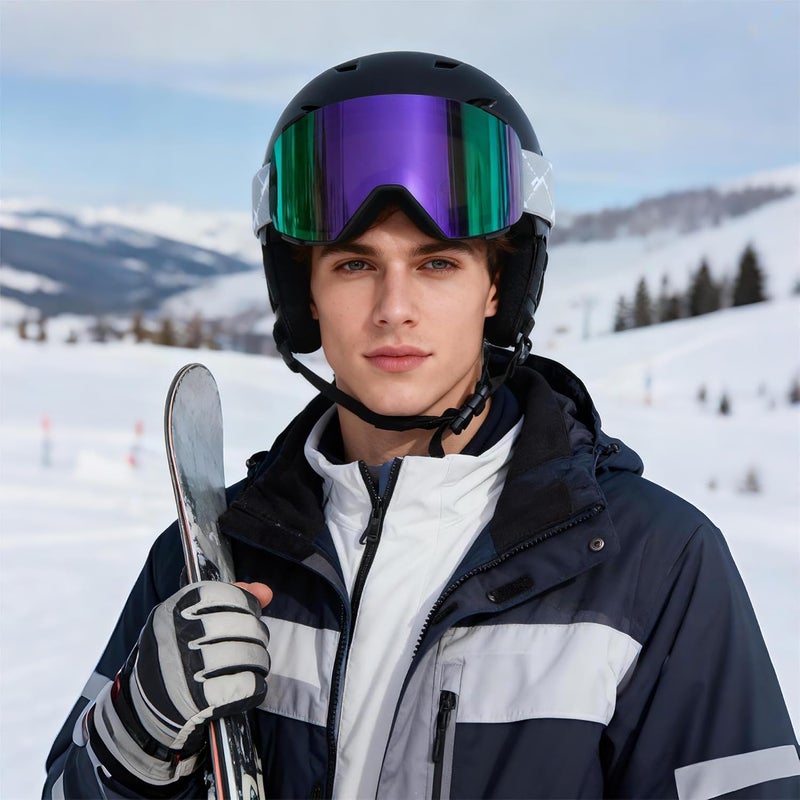 MXJ Gear Ski Goggles OTG for Women Men Adult Youth,YH693C Magnetic Snowboard Goggles,Winter Snow Goggles for Skiing Skating - Image 4
